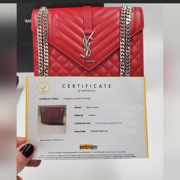 Red ysl medium envelope bag great condition - Picture 2 of 7